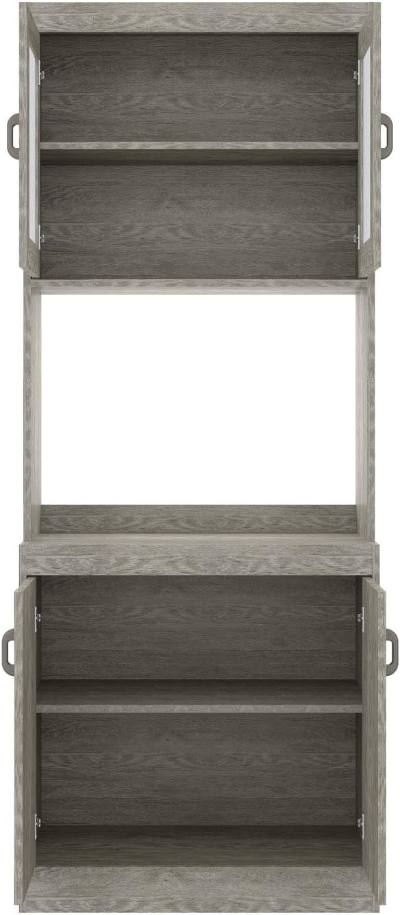 Microwave Cabinet with Double Glass Doors B1663
