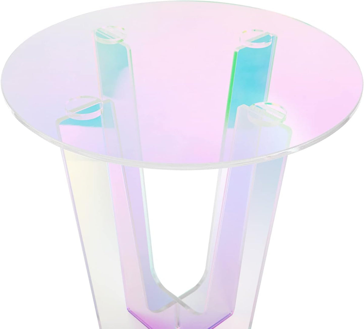 Acrylic Side Table with Storage Shelf W636992