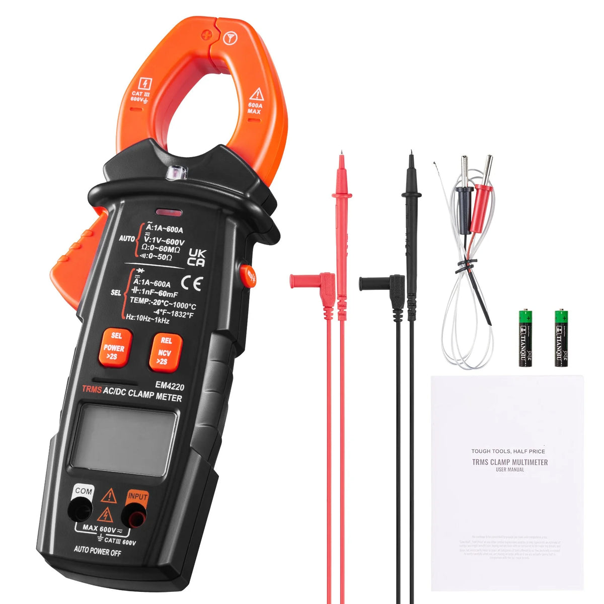 6000 Counts True RMS Digital Clamp Meter Q824