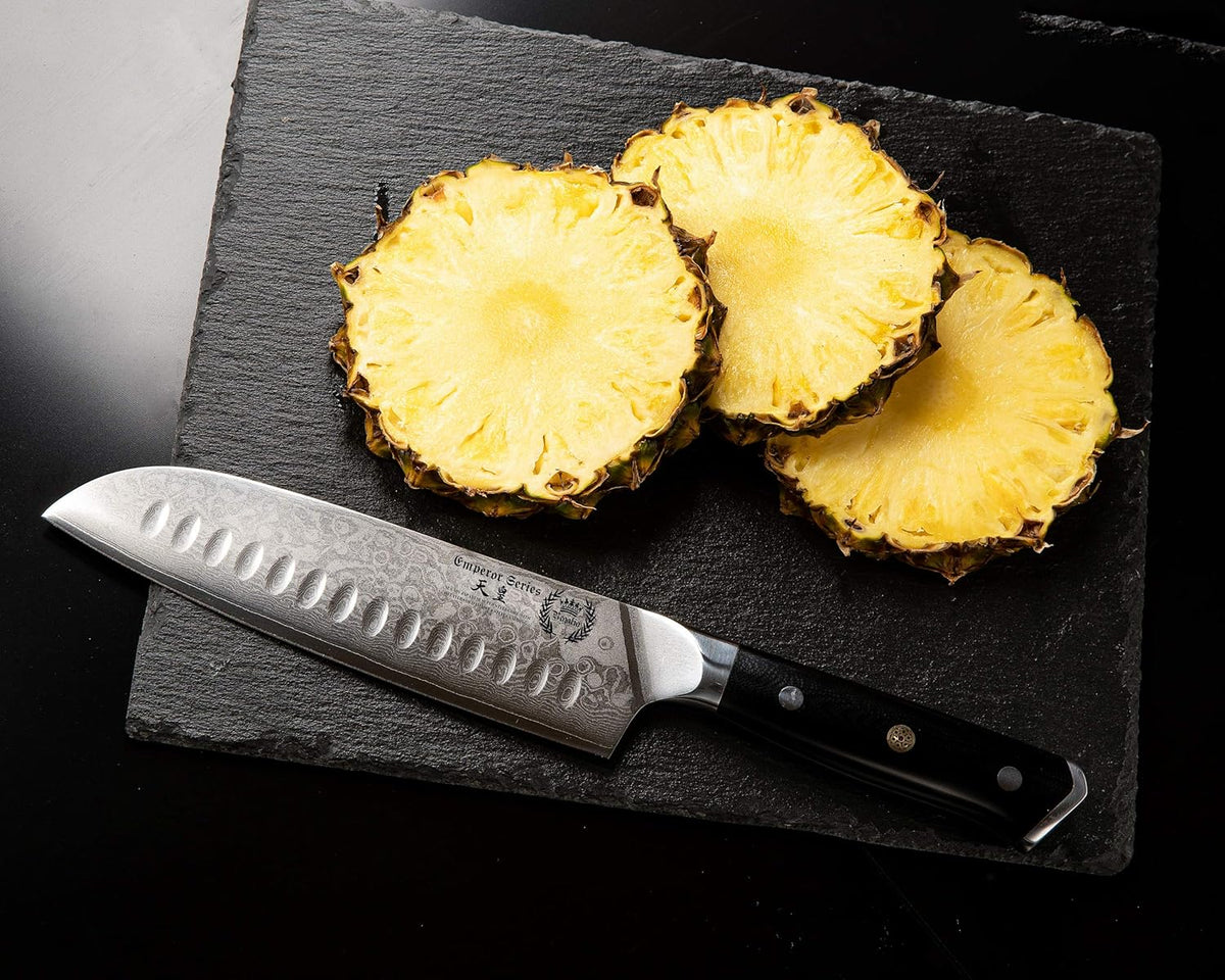 Santoku Chef Knife 7 inch with G-10 Ergonomic Handle Q5818