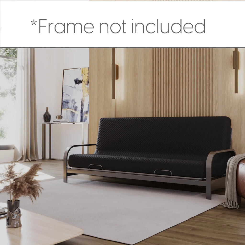 Memory Foam Futon Sofa Bed Mattress Full Size Midnight Black P76744