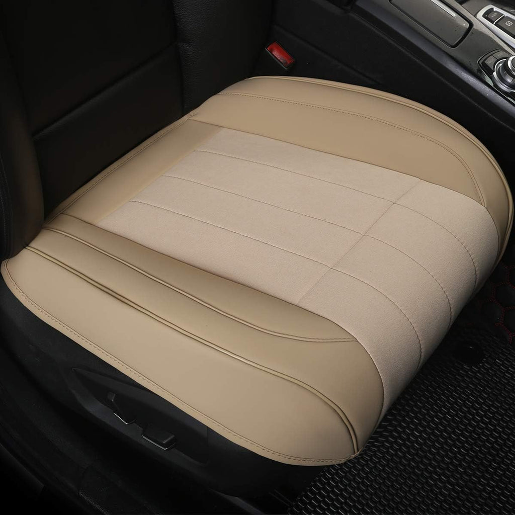 Beige-Tan PU Leather Car Seat Cover Bottom, 1pcs G77179