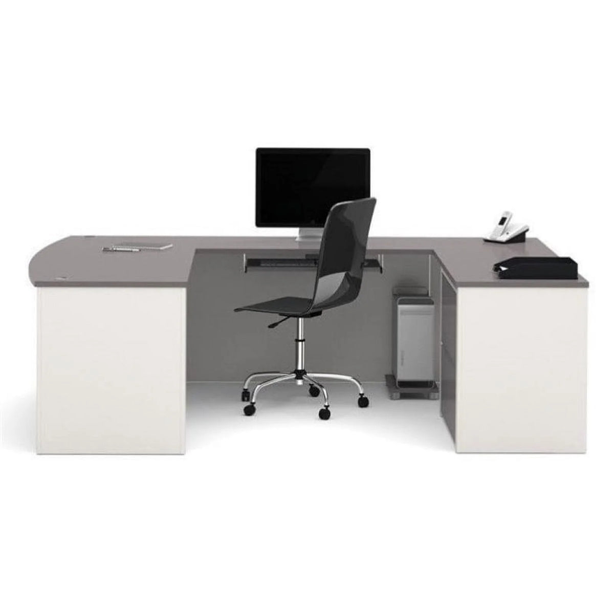 Slate Gray U-Shaped Home Office Set O596