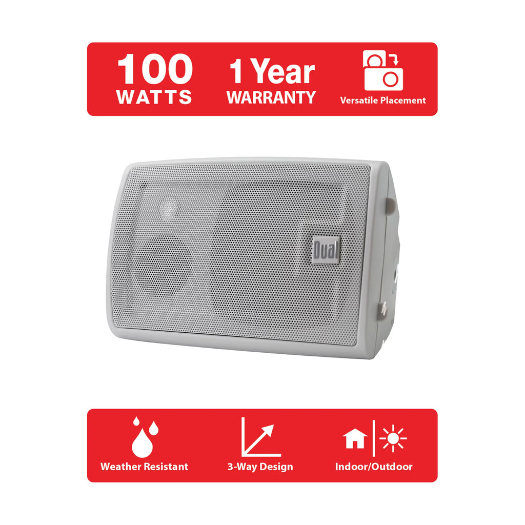 White 4 inch 3-Way Outdoor Speakers V4027