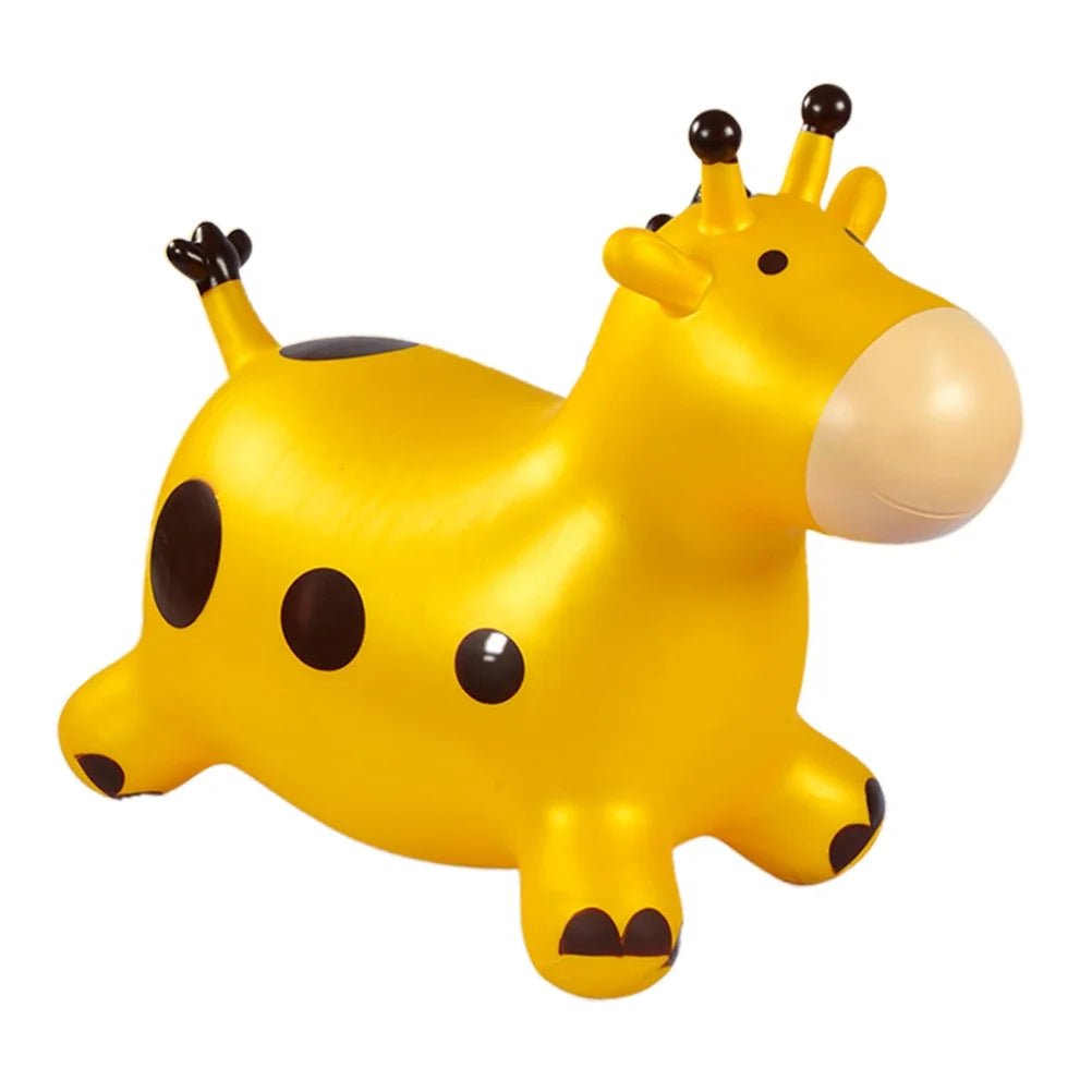 Inflatable Bouncing Horse Toy with Air Pump (Yellow) Y26832