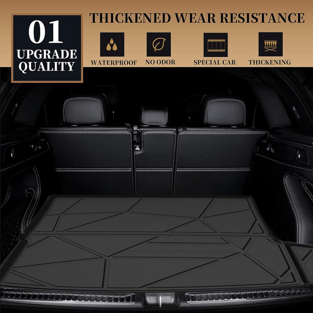 Black TPO All Weather Heavy Duty Waterproof Rear Cargo Tray Trunk Floor Mat Protector C763600