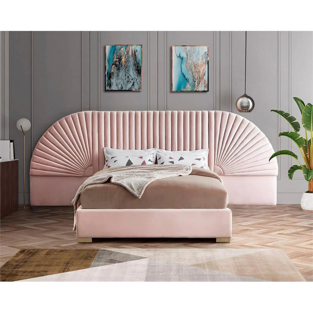 Pink Velvet King Bed B829648
