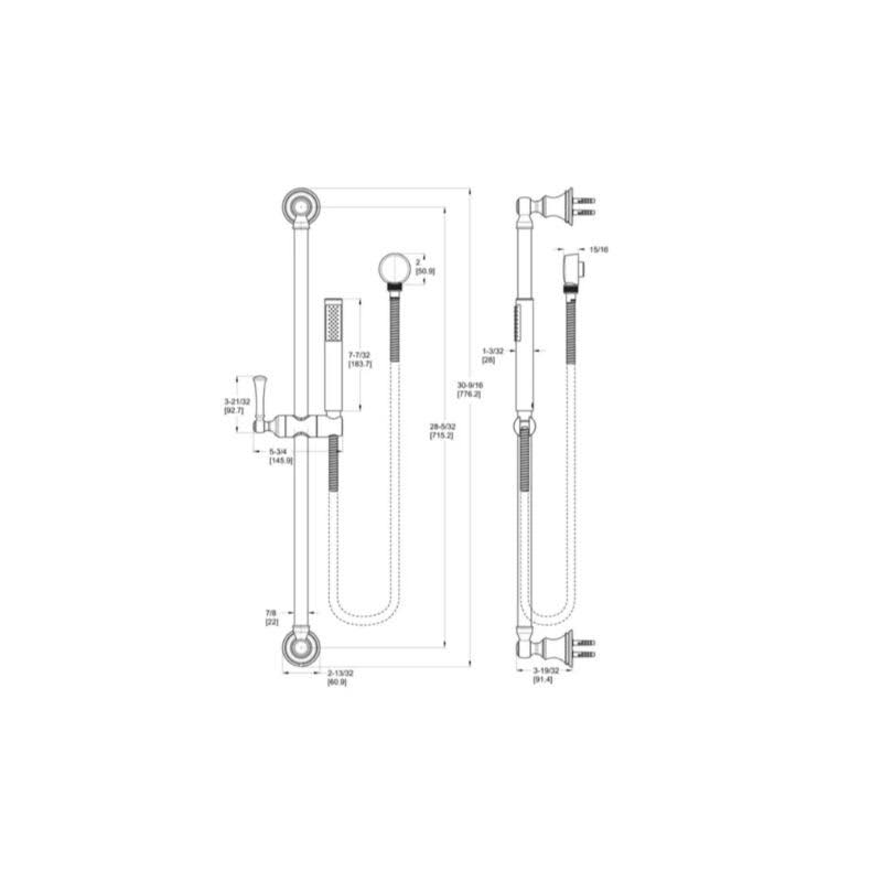 Tisbury Single Function Hand Shower with Slide Bar - Tuscan Bronze Q695504