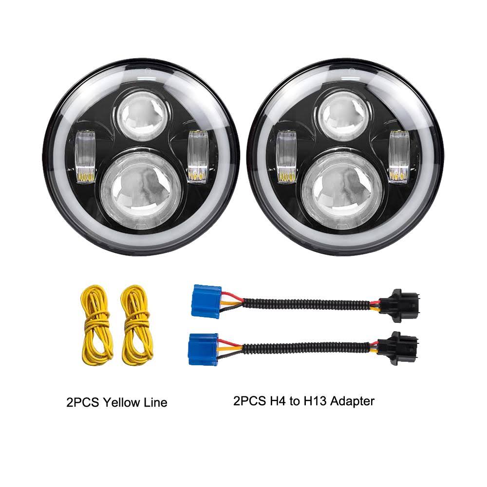 RGB Halo Headlights and Fog Lights Combo for Jeep Wrangler JK X440966