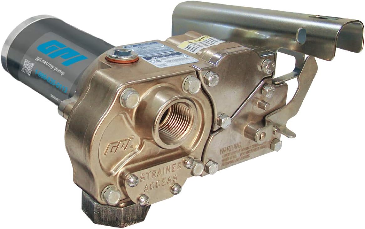 Fuel Transfer Pump with Automatic Shut-Off Nozzle, 15 GPM, 12' Hose L891608
