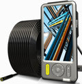 50FT Dual-Lens Industrial Endoscope 5'' IPS Screen Waterproof Camera with Light D361396