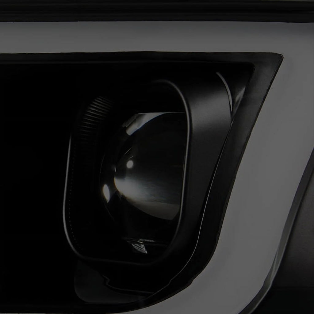 Black Smoke LED DRL Dual Square Projector Headlights Set S6850