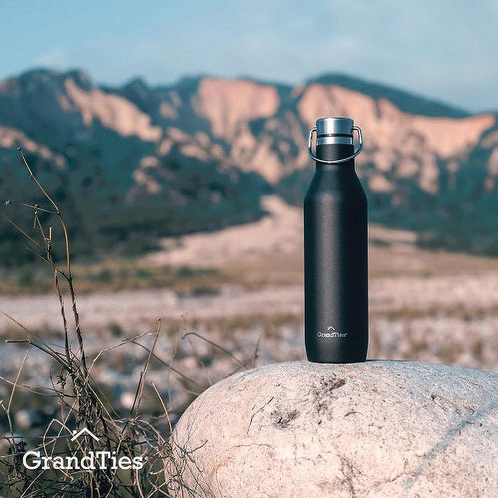 21oz Stainless Steel Insulated Water Bottle with 2 Lids N5447