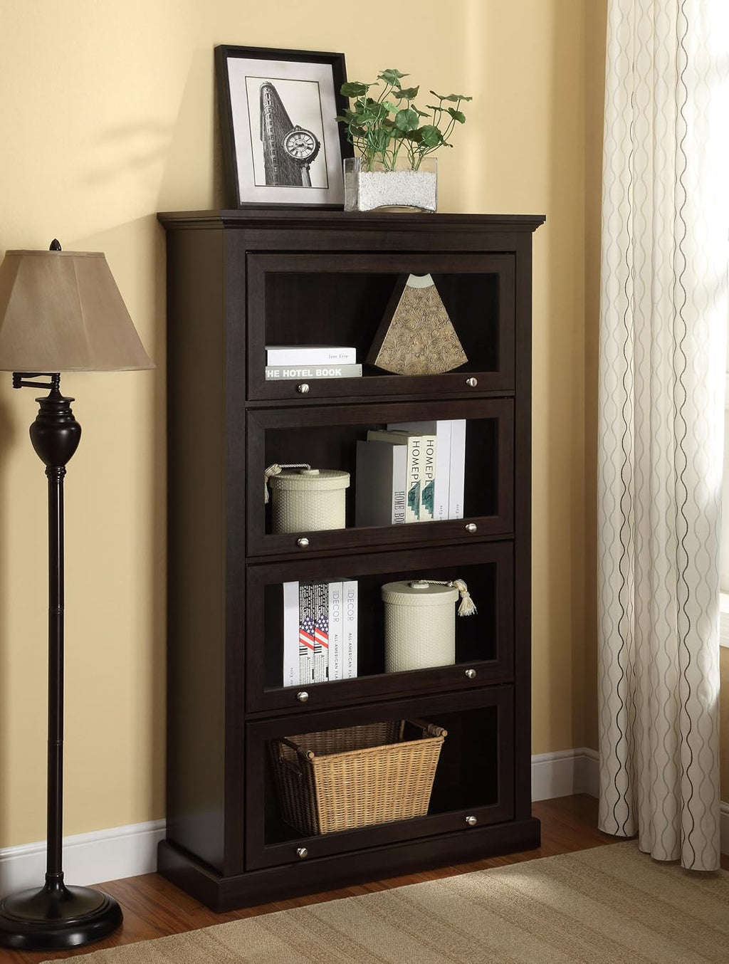 Espresso 4 Shelf Barrister Bookcase L53736