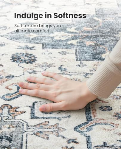 8x10 Washable Low-Profile Area Rug with Non-Slip Backing H338