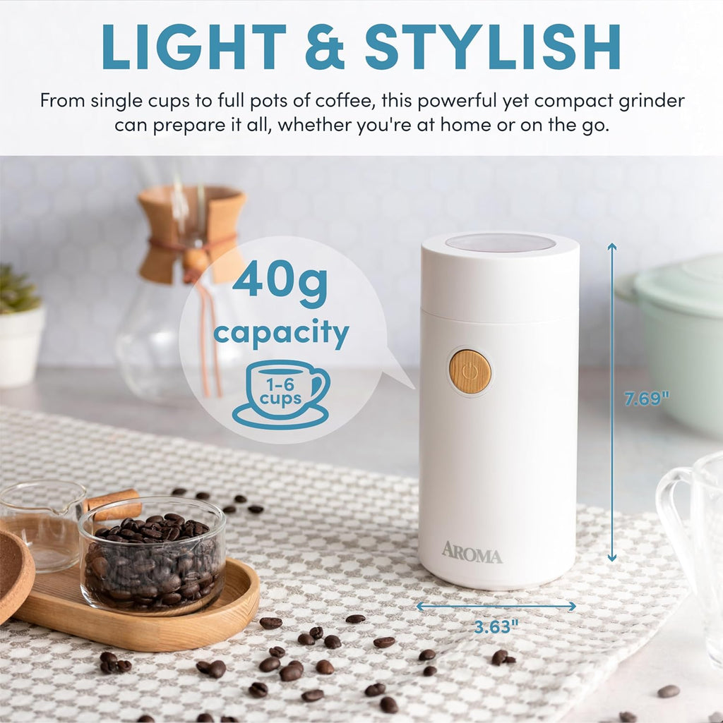 White 40g Mini Electric Coffee Grinder J31569