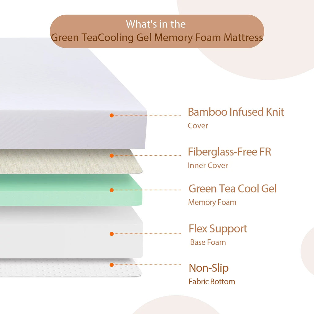 8 inch Full Size Green Tea Cooling Memory Foam Mattress G413902