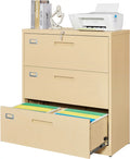 3 Drawer Lockable Metal File Cabinet X635075