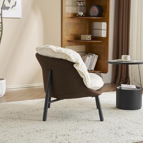 Black & Gray Velvet Barrel Chair with Metal Legs P55193
