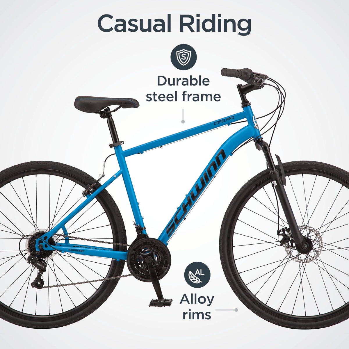 Blue 21 Speeds 700c Wheels Hybrid Bike X5675