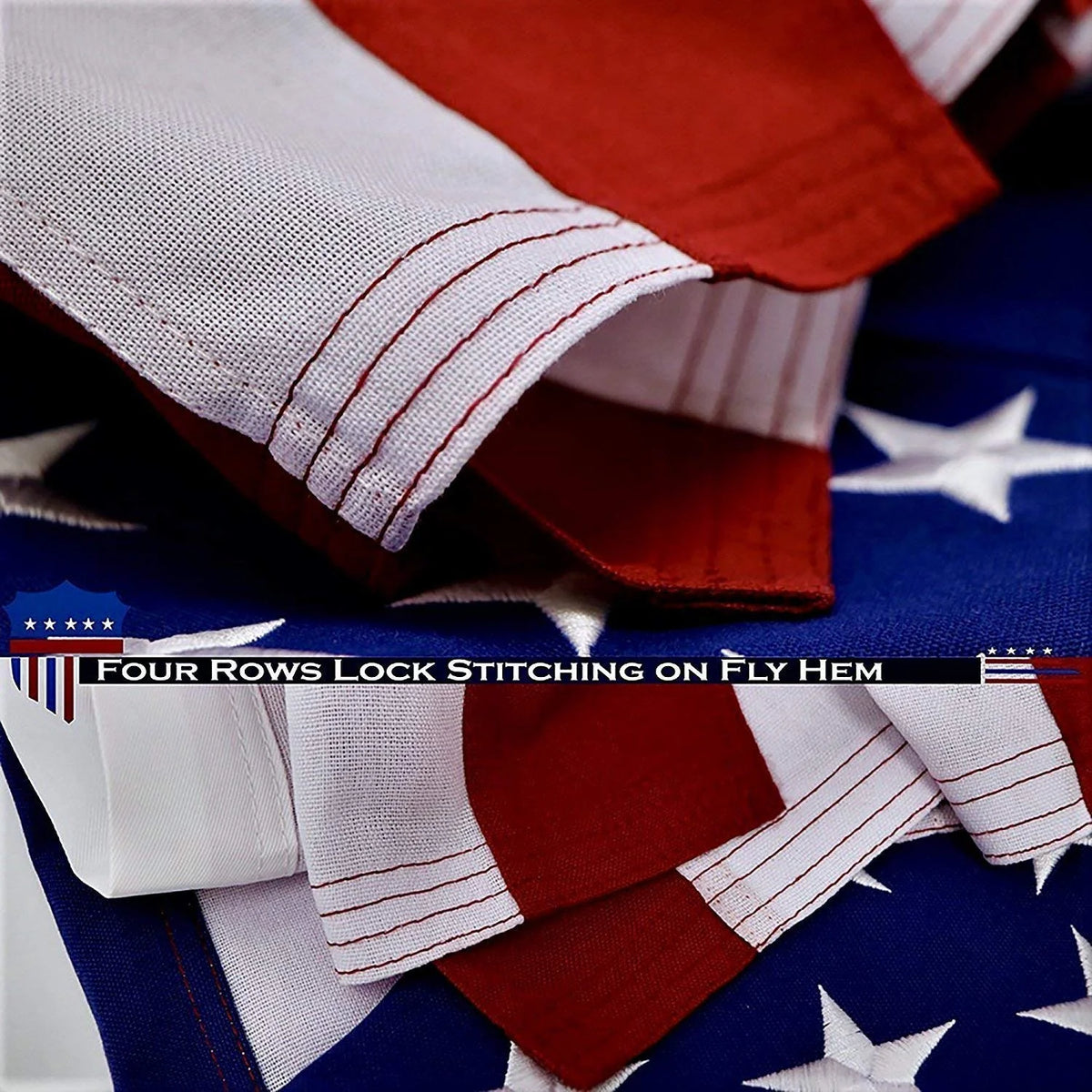 American Flag 4x6 Ft Heavy Duty Spun Polyester Embroidered Stars Sewn Stripes Brass Grommets D261
