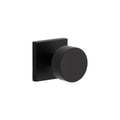Leather Rosette Double Dummy with Brass Knob in Satin Black M8890