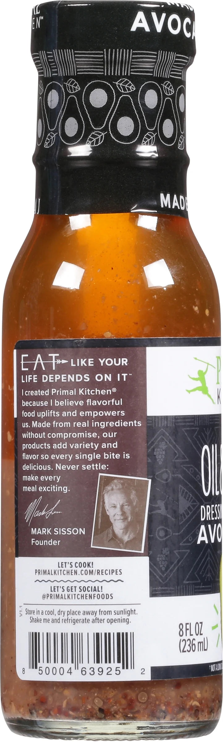 Avocado Oil Vinegar Dressing 8 oz Pack of 6 V834