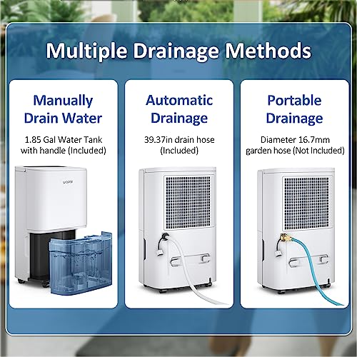 120 Pints Energy Star Home Dehumidifier with Drain Hose Q61127