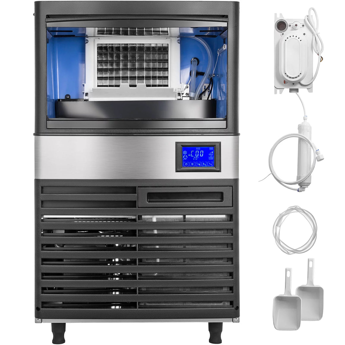 Commercial Ice Maker 132lbs/24h Stainless Steel D437794