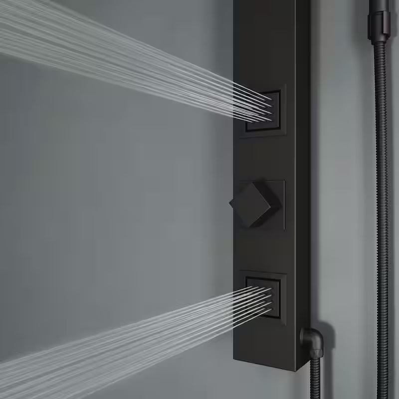 Matte Black 2-Jet Shower Panel System with Hand Shower Wand M131847
