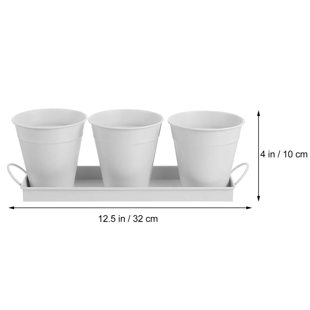 9 pcs Garden Flower Pot with 1pc Tray W970