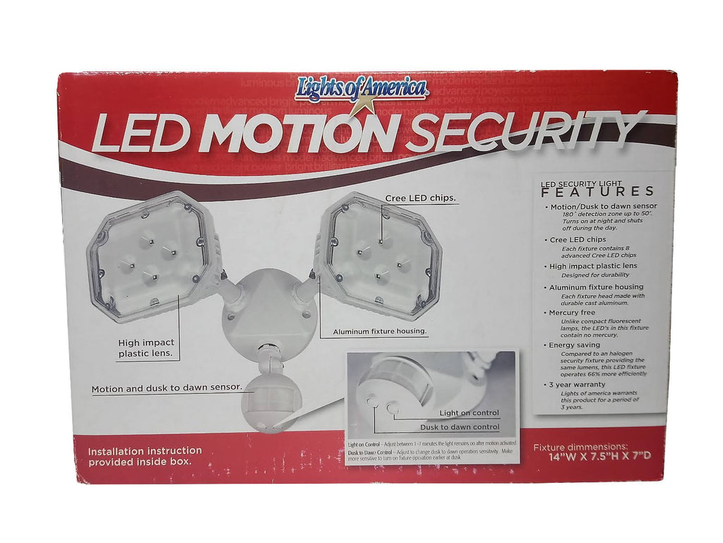 Outdoor Dual Head Motion Sensor LED Security Light R749