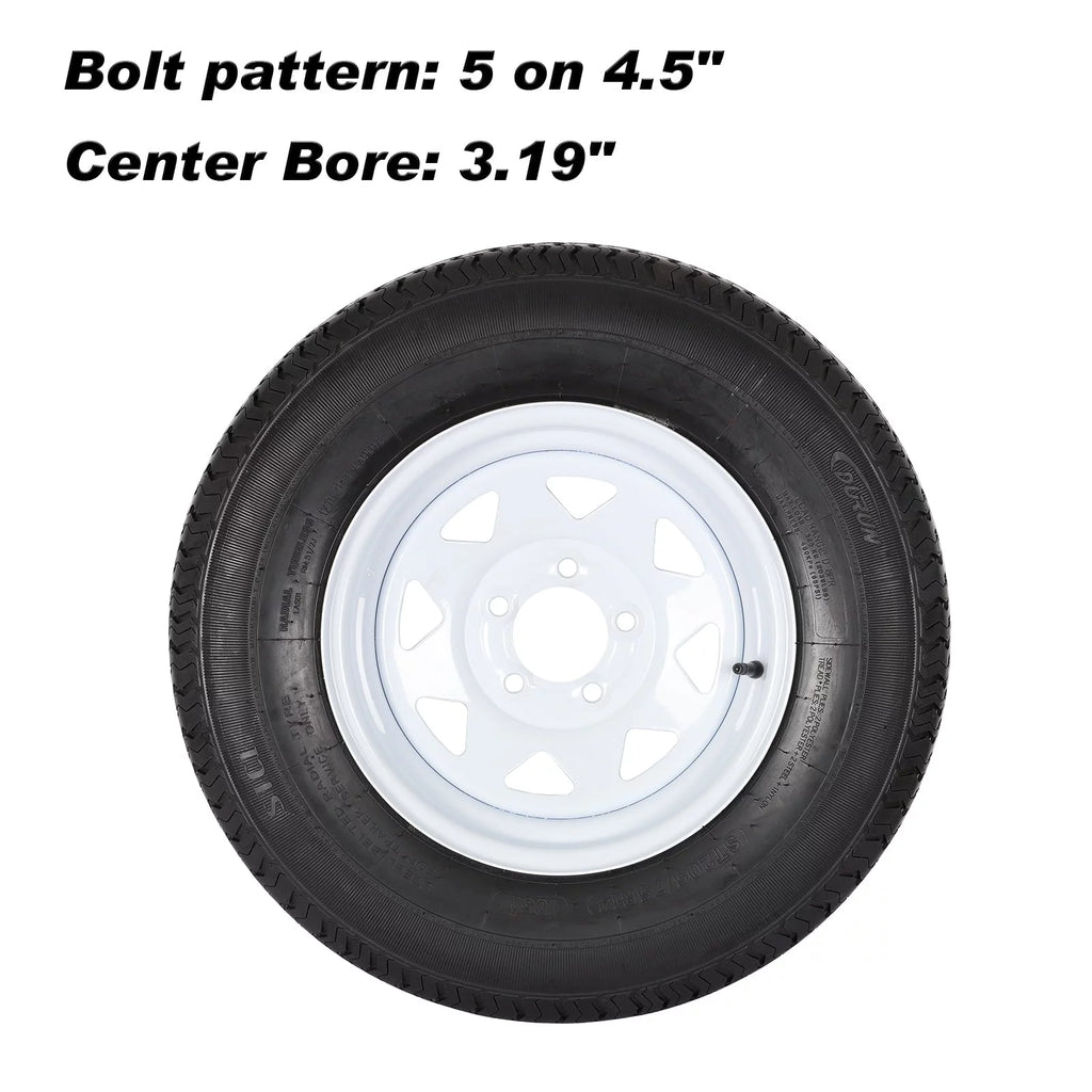 ST205/75R14 8-Ply Trailer Tire with Rim Set of 2 V492464