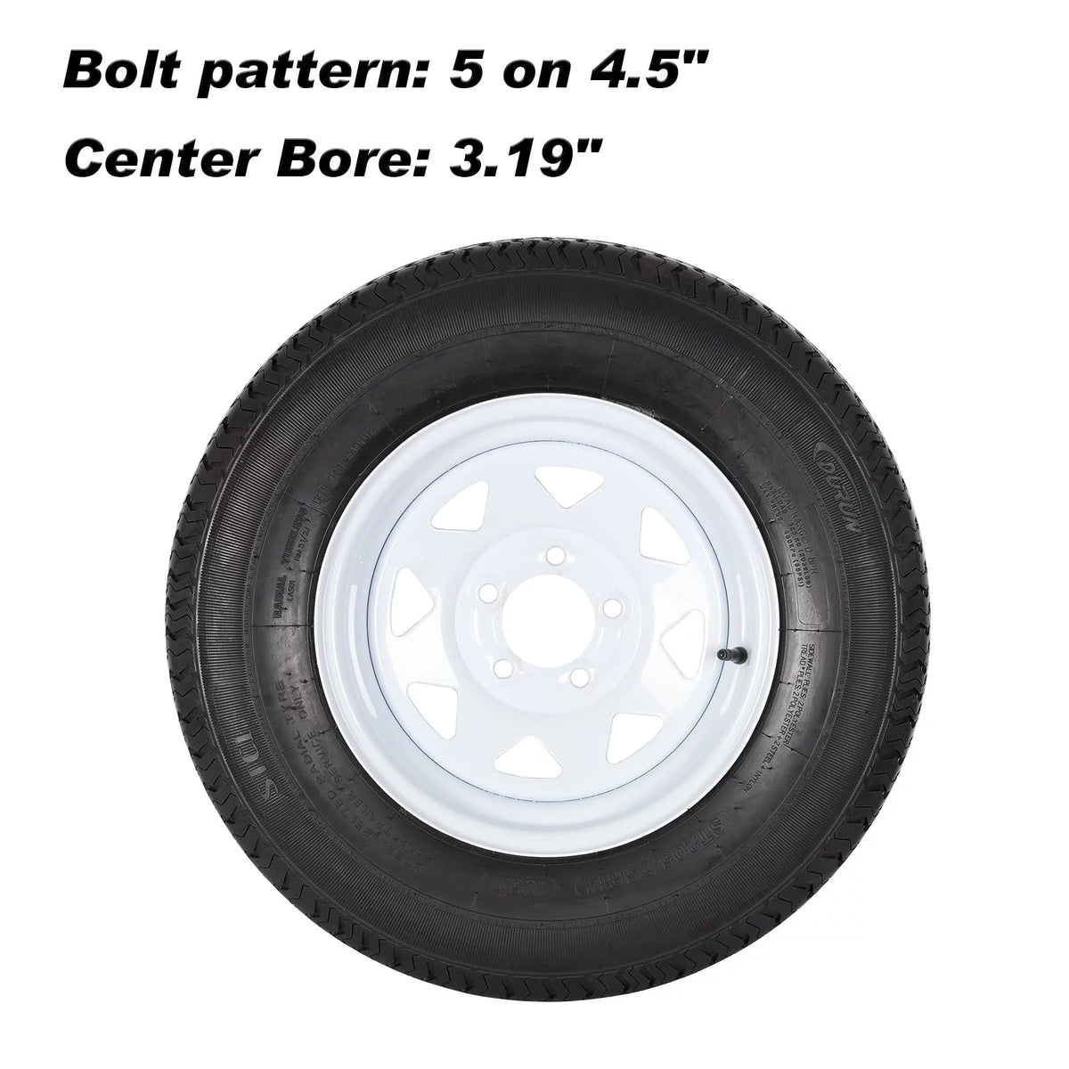 ST205/75R14 8-Ply Trailer Tire with Rim Set of 2 V492464