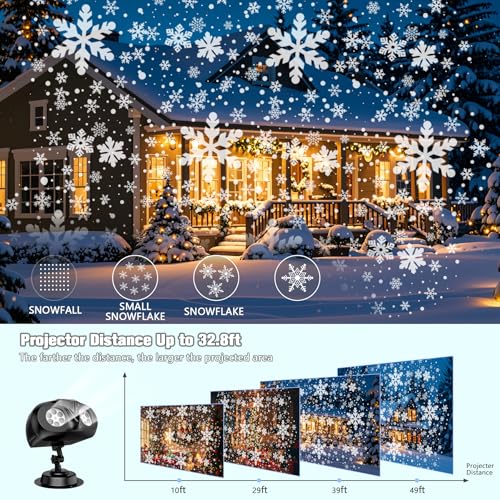 3D Ocean Wave & 72 HD Patterns Holiday Projection Light with Remote T574333