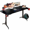 Black 63 inch Gaming Desk with Adjustable Height A513
