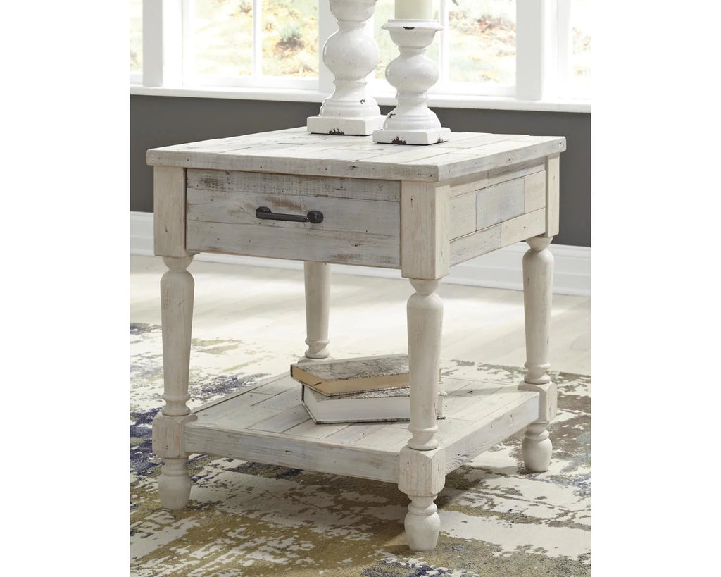 Whitewash End Table D844