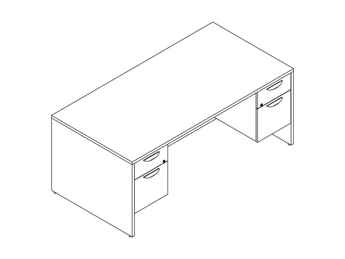 Gray Elm Laminate Desk Unit T8164