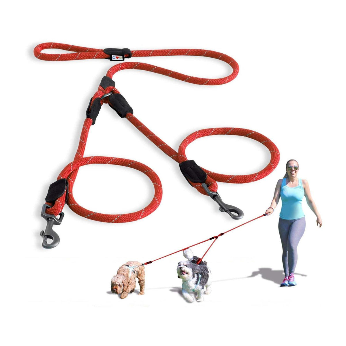 2 Reflective Rope Dog Leash R355354