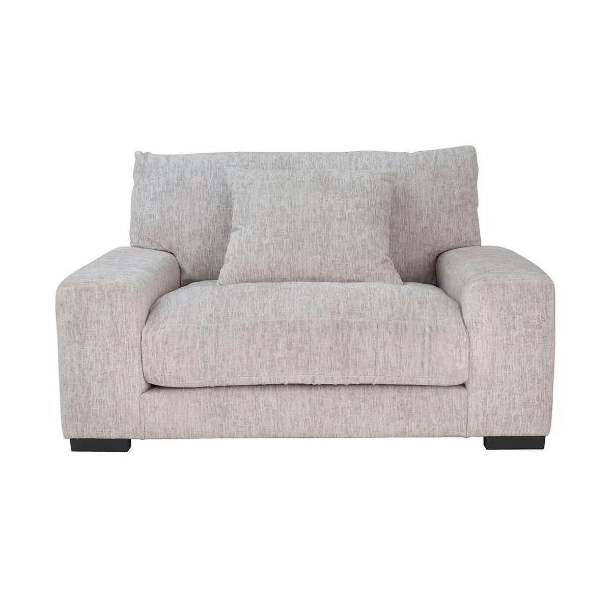 Cream Microfiber Chair E642