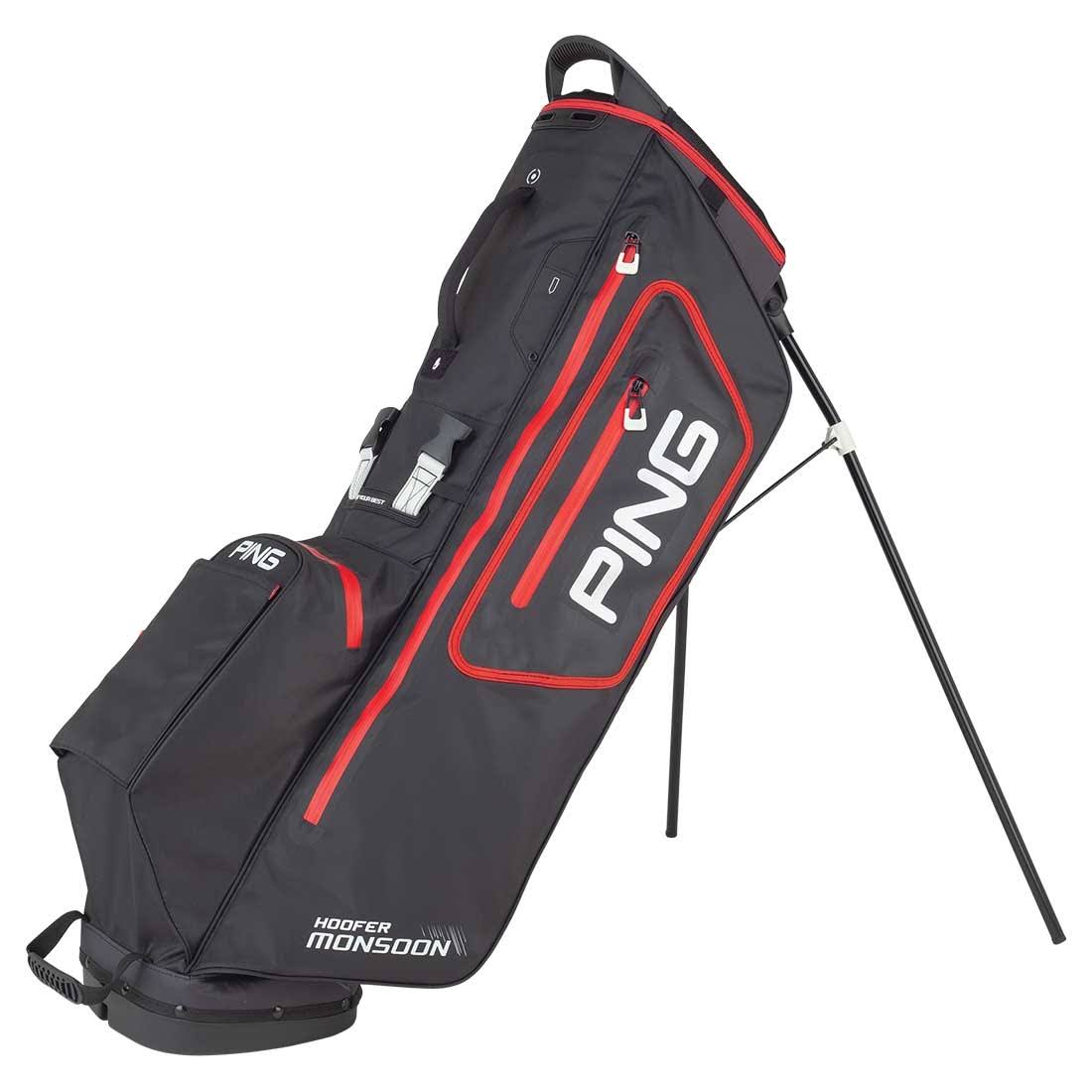 Stand Bag Black/White/Scarlet S216656