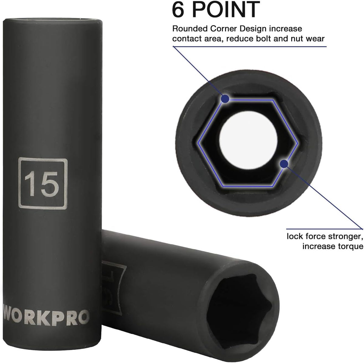 1/2 Drive 55-Piece Impact Socket Set with Extension Bars X743