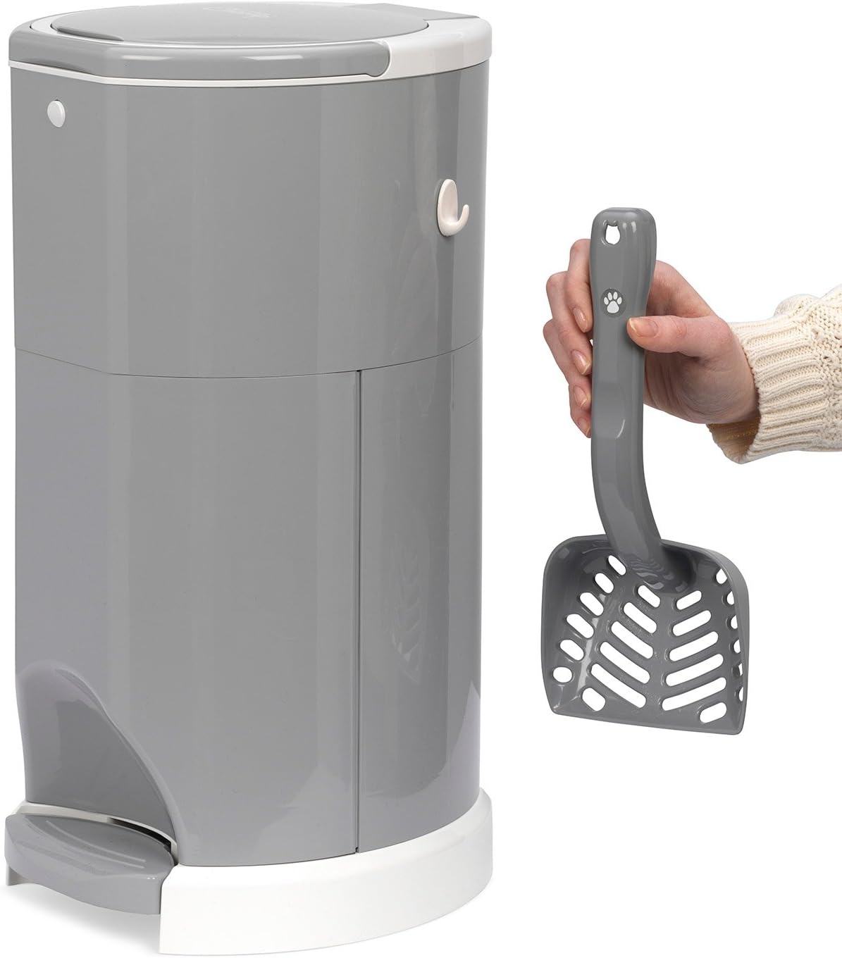 Gray 4 Gallon Plastic Cat Litter Disposal System Z330