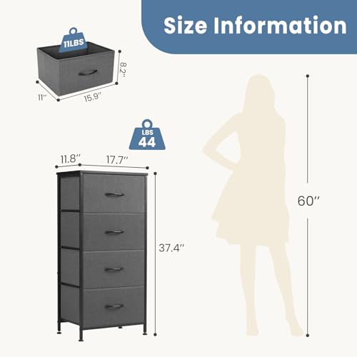 Fabric Storage Tower with 9 Drawers D364216