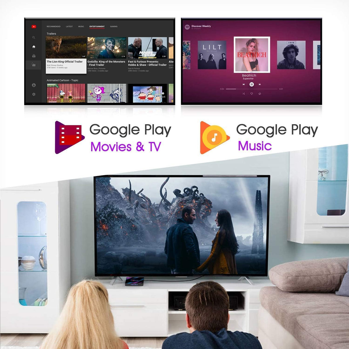 2GB RAM 16GB ROM 4K Smart TV Box Pack of 2 U147163