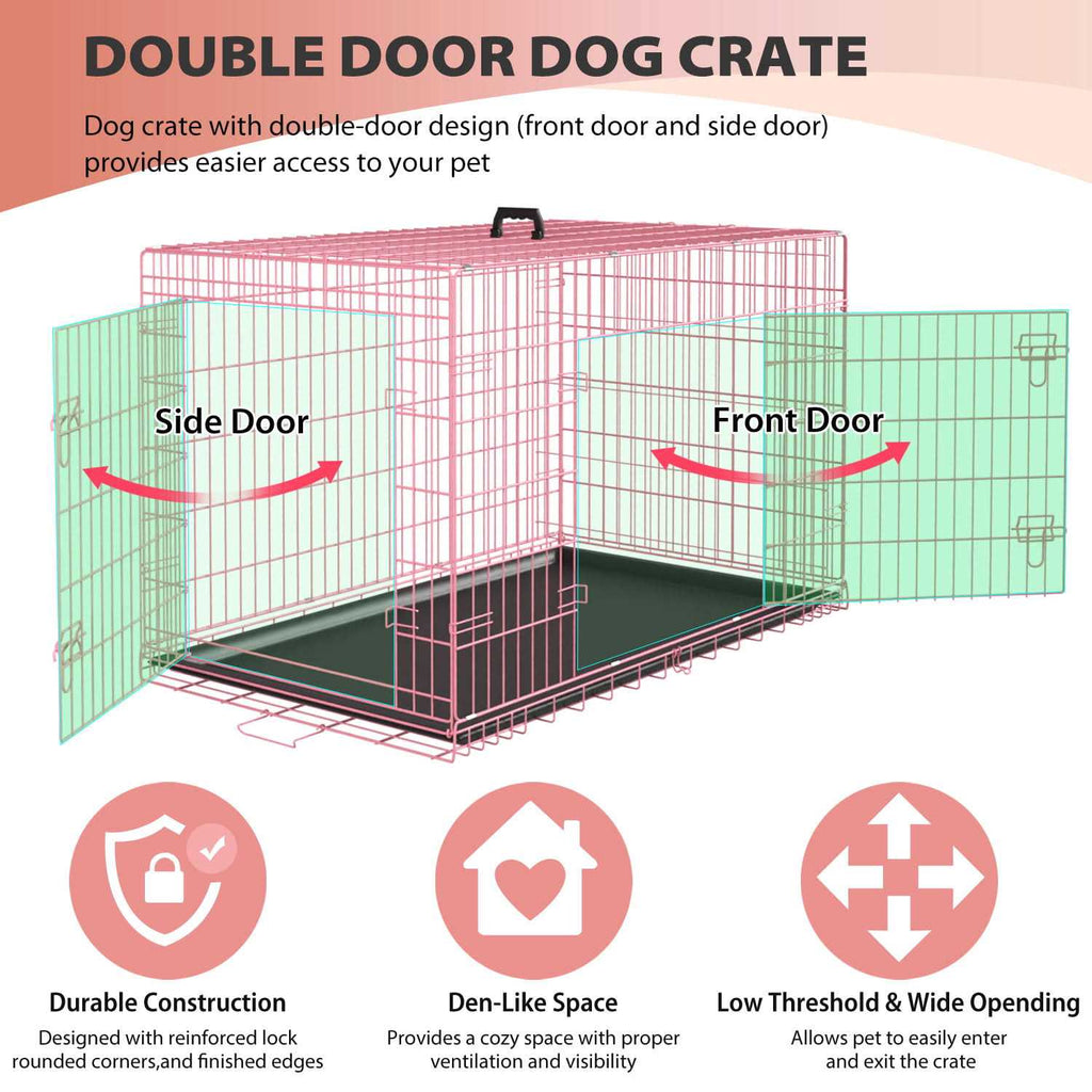 Foldable Large Dog Crate with Handle E9936
