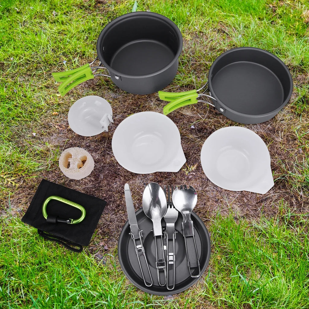 15 Pc Non Stick Outdoor Cookware Set Y7286