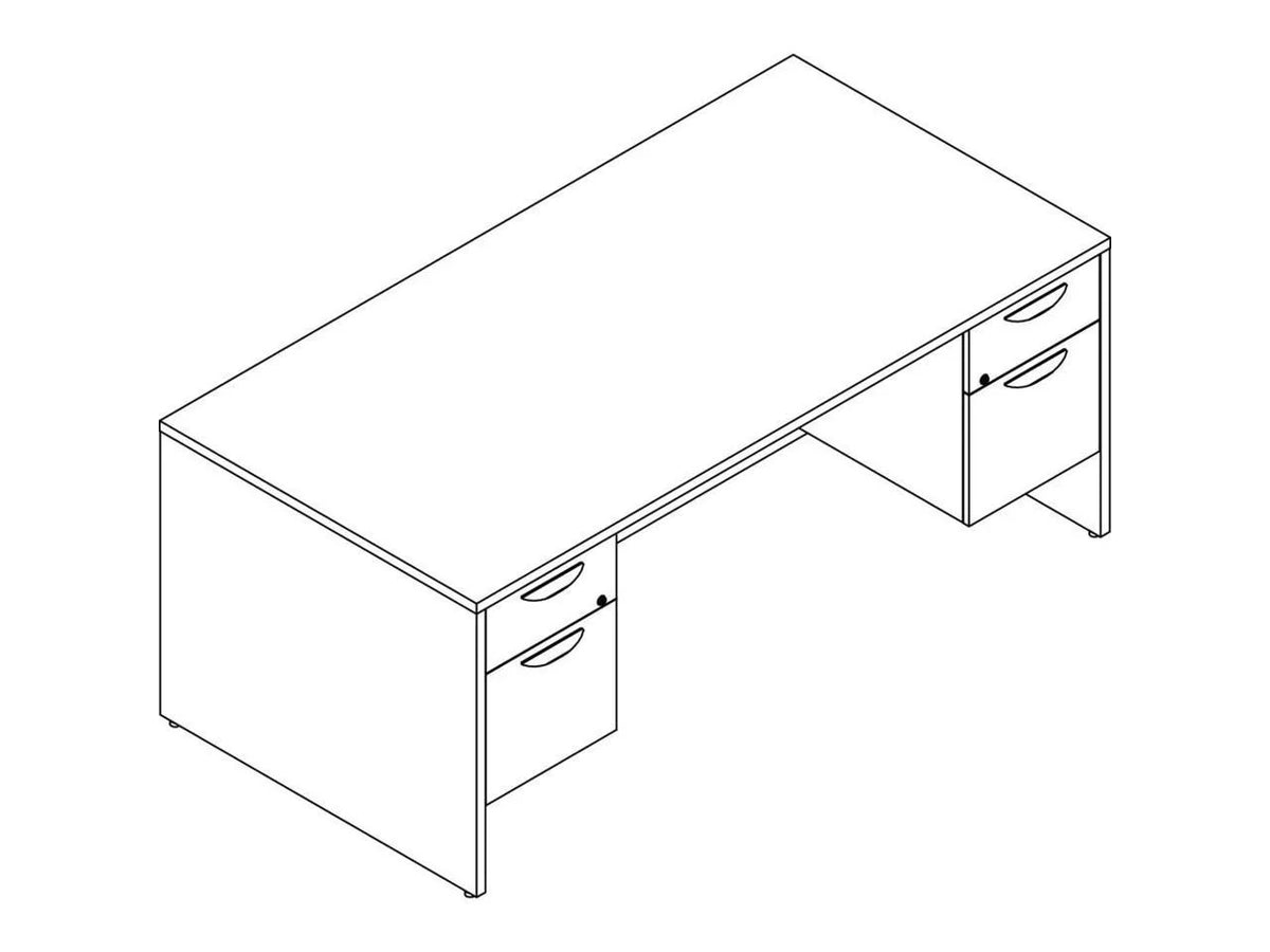 Gray Elm Laminate Desk Unit T8164