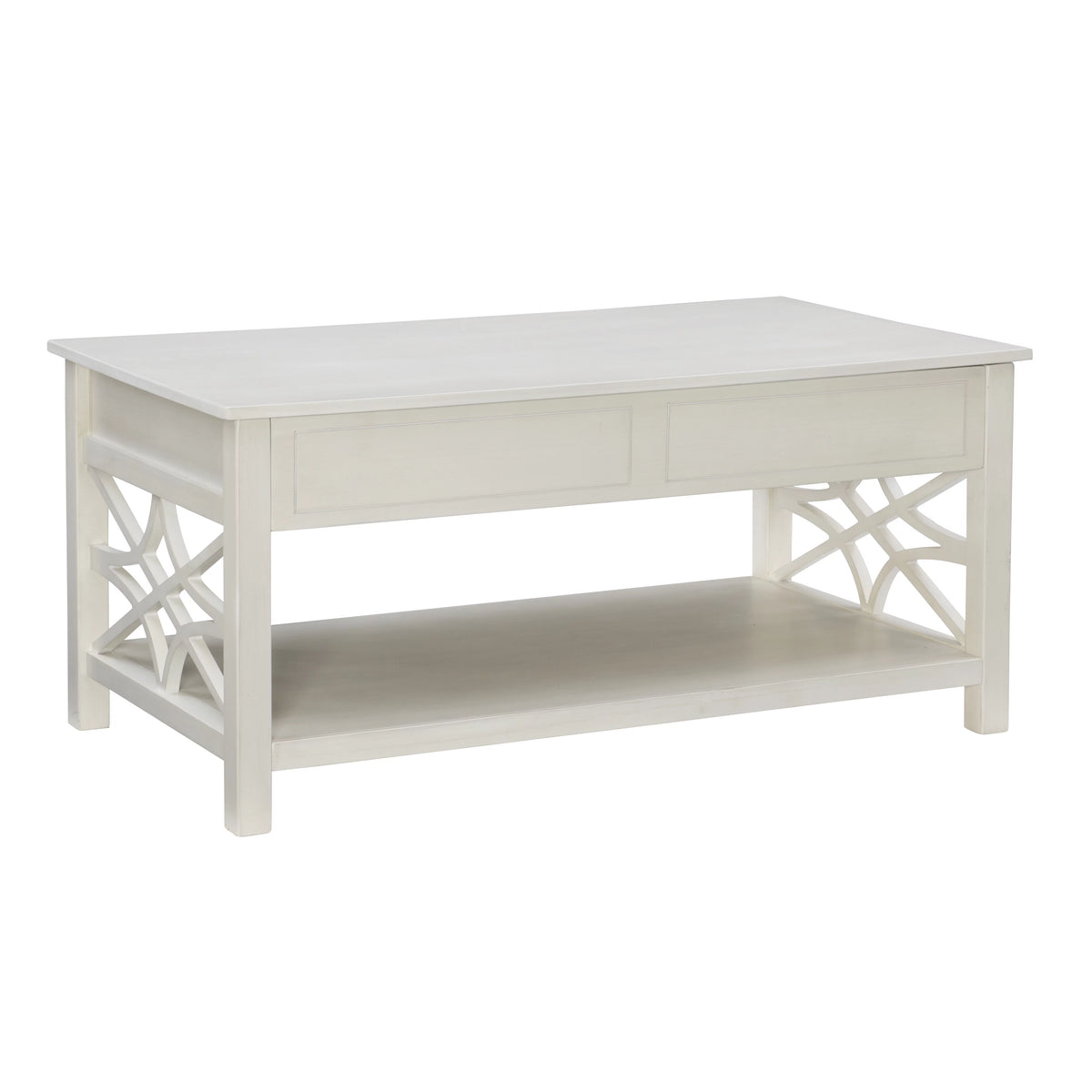 White 2-Drawer Lift-Top Coffee Table U122010