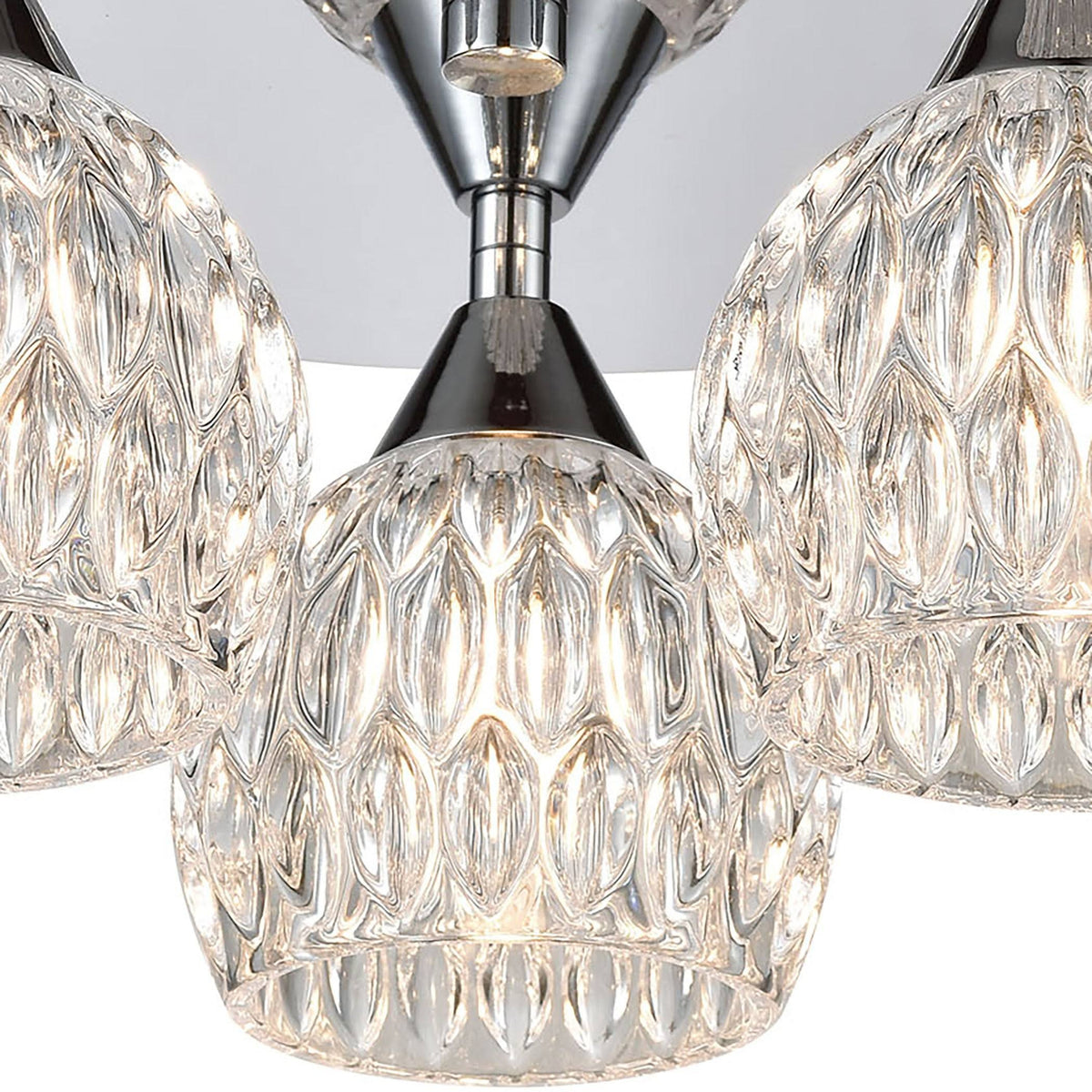 Polished Chrome 3-Light Semi Flush Mount S719